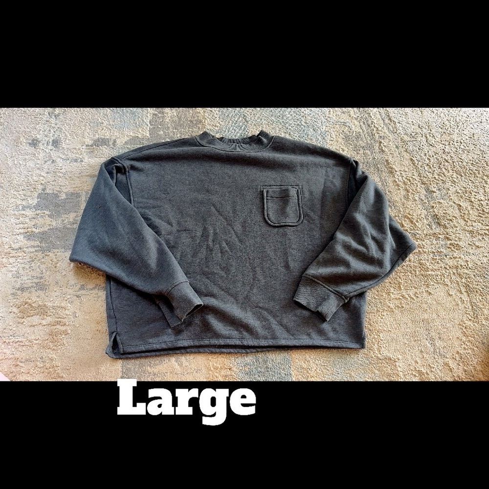 Old Navy Dark Gray Long Sleeve Tee